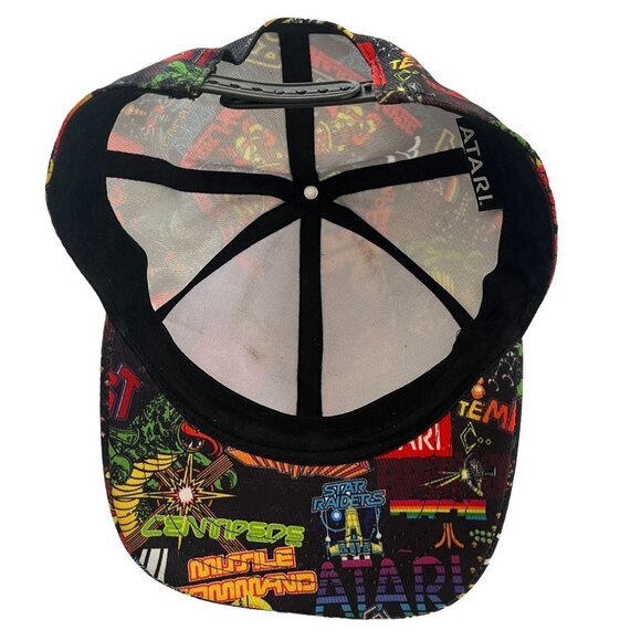 Vintage Atari Hat Cap Adult Snap Back All Over Video Game Console Print Mens - Picture 8 of 10